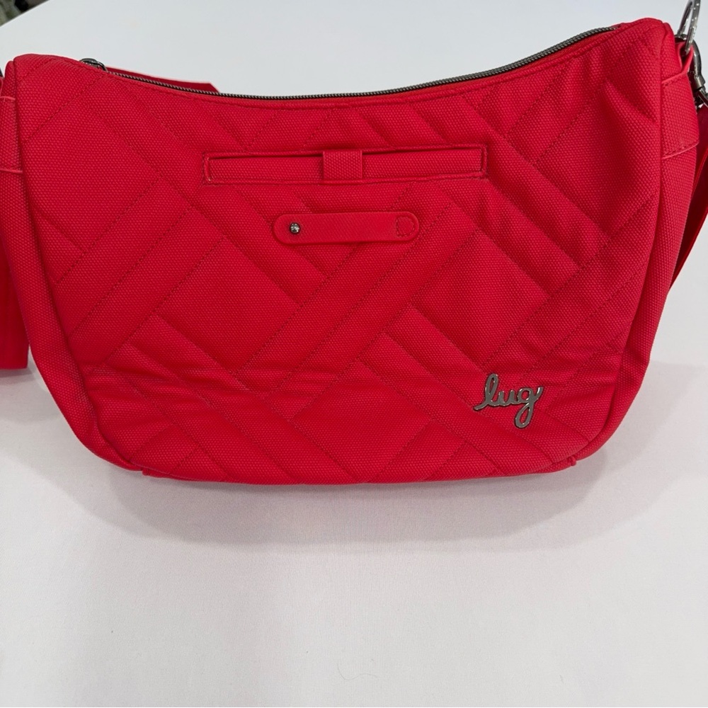 lug Harmony Bright Red Quilted Crossbody Bag